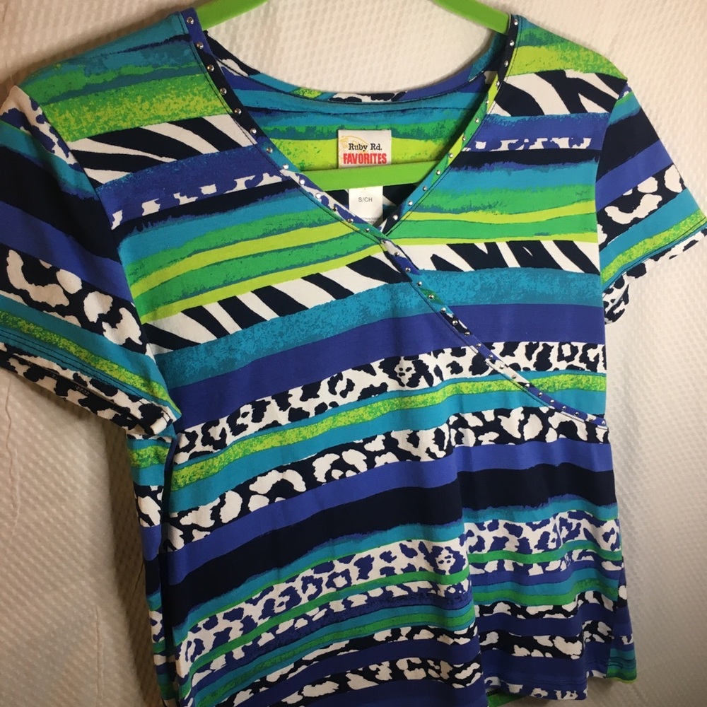 Ruby Rd. Favorites | Women’s Colorful Multi-Print Shirt Top
